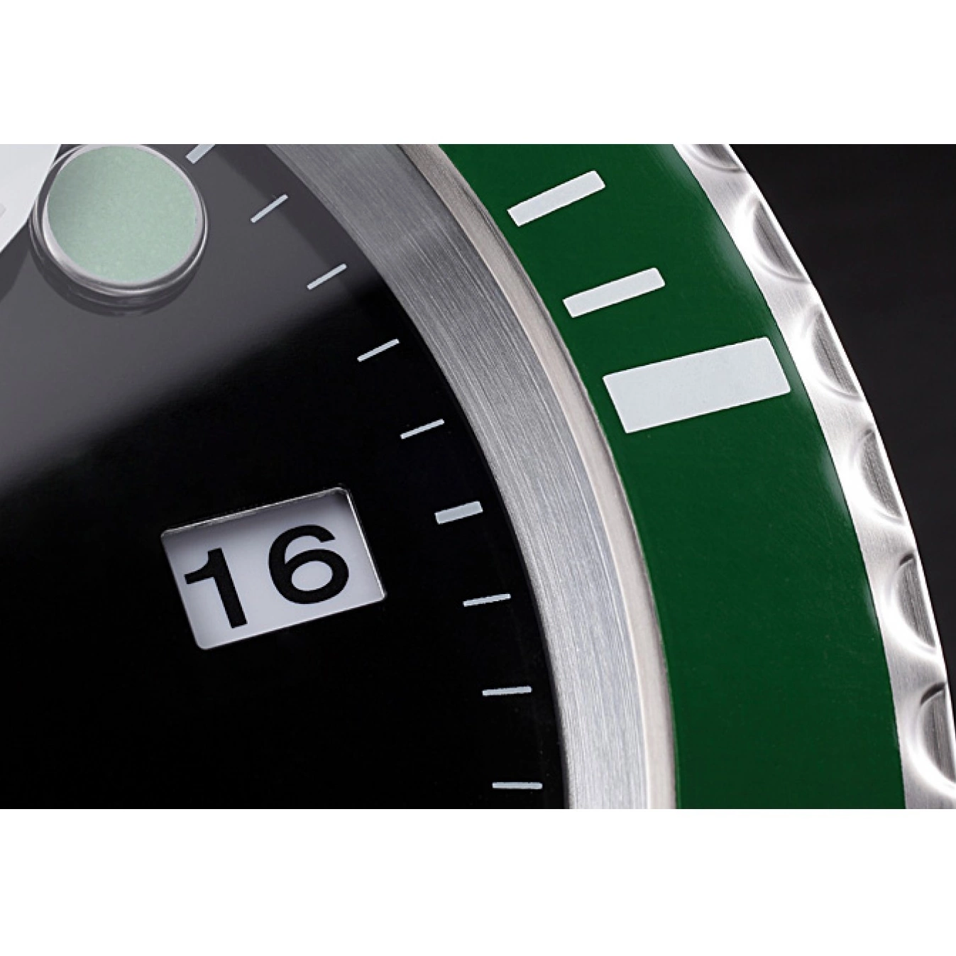 Rolex copies cheap Wall Clock Silver-Green Rolex Submariner 621912 0613